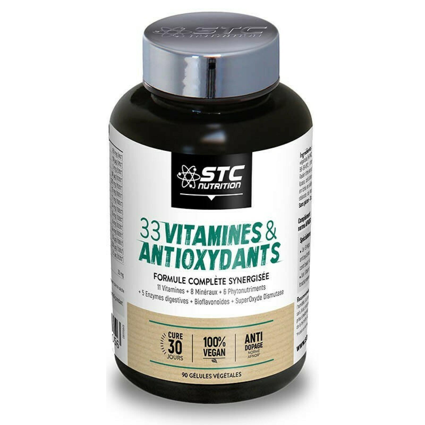 Kompletna synergiczna formuła 33 witamin i przeciwutleniaczy STC Nutrition - 90 gélules végétales
