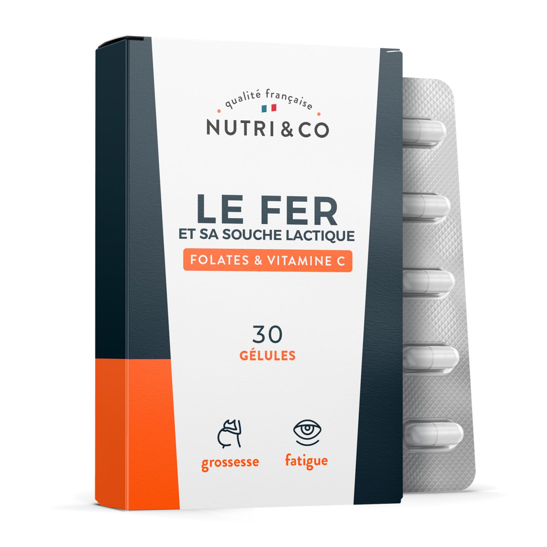 Suplement diety przeciw zmęczeniu Nutri&Co Le Fer Et Sa Souche Lactique - 30 gélules