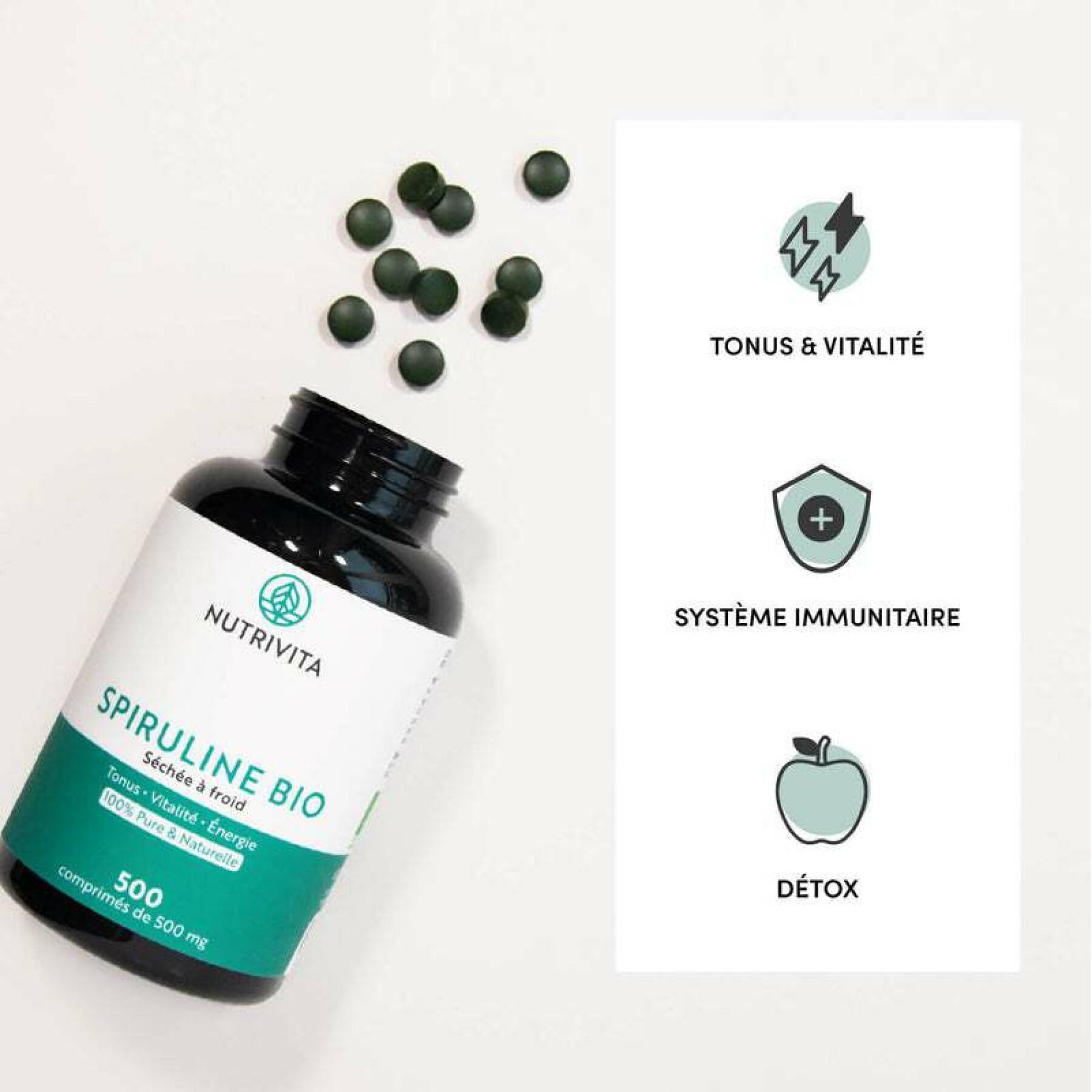 Organiczna Spirulina Suplement diety - 500 tabletek Nutrivita
