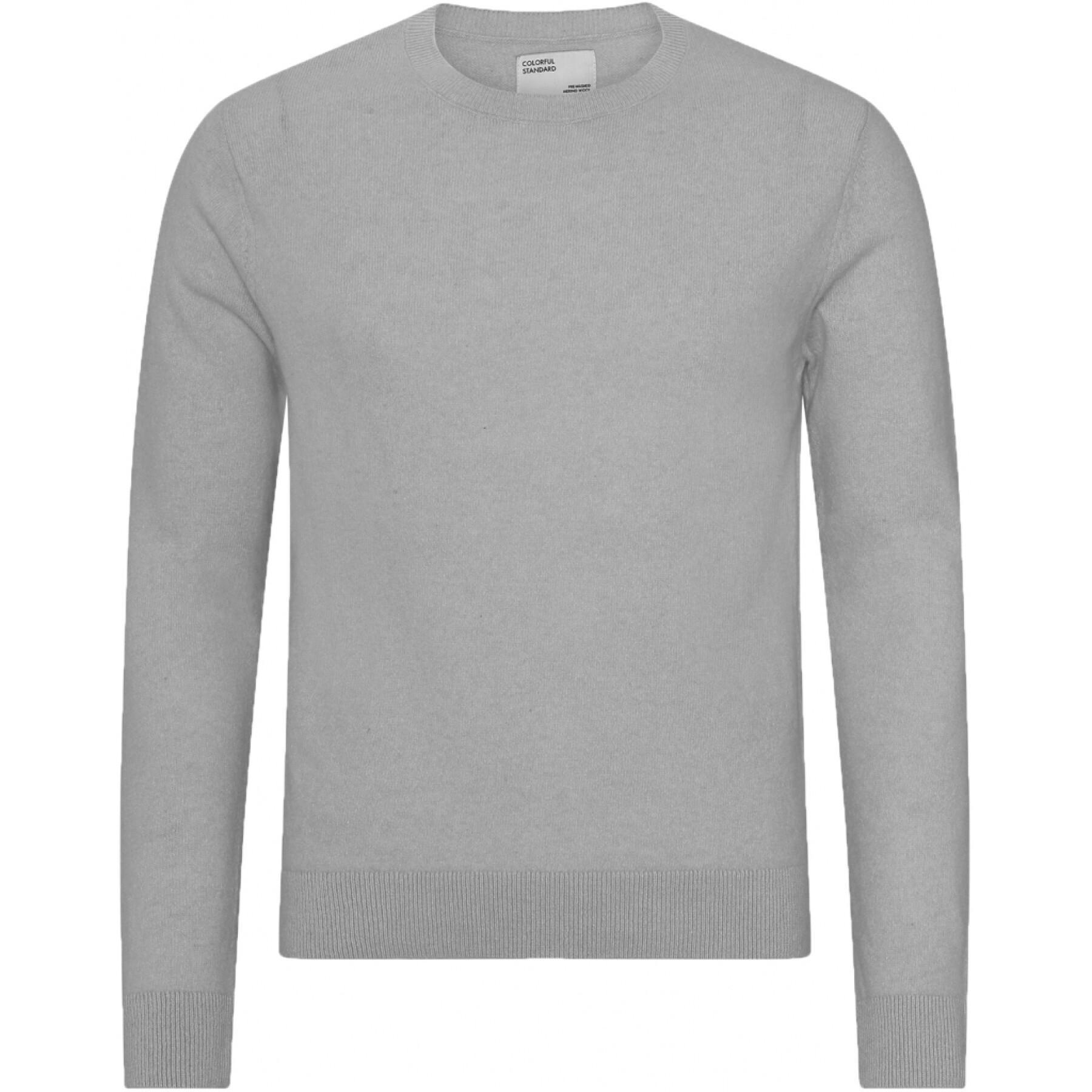 Wełniany sweter z okrągłym dekoltem Colorful Standard Light Merino heather grey 2020 color