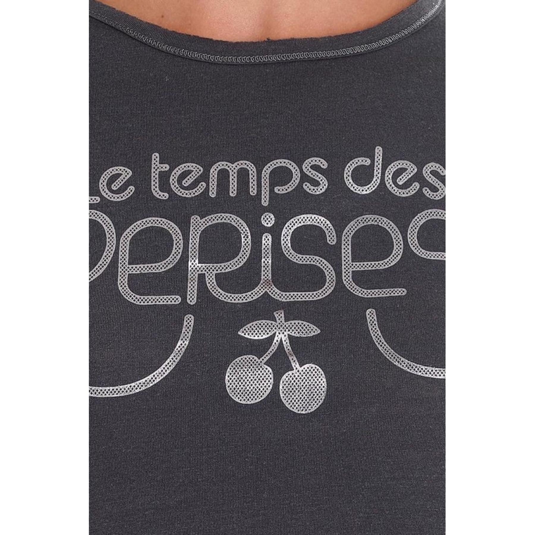 Damska koszulka z krótkim rękawem z nadrukiem Le temps des cerises Basitrame