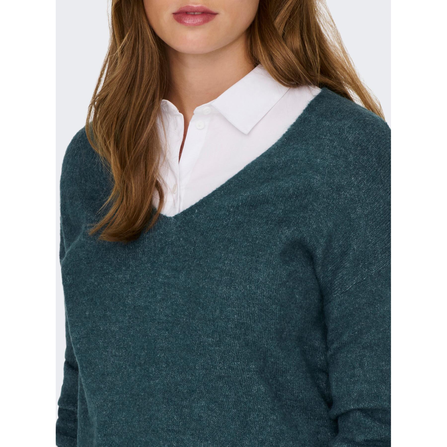 Damski sweter v-neck JDY Elanora
