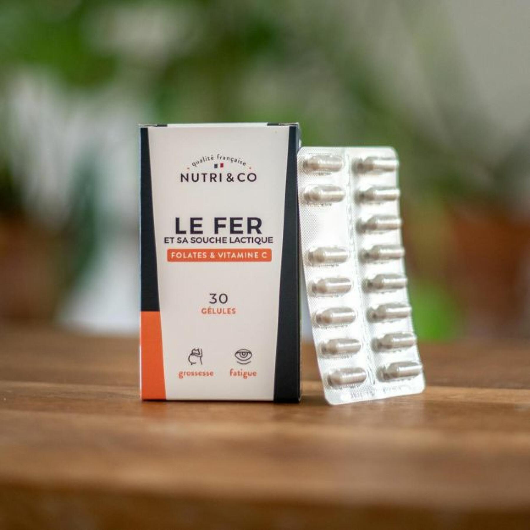Suplement diety przeciw zmęczeniu Nutri&Co Le Fer Et Sa Souche Lactique - 30 gélules
