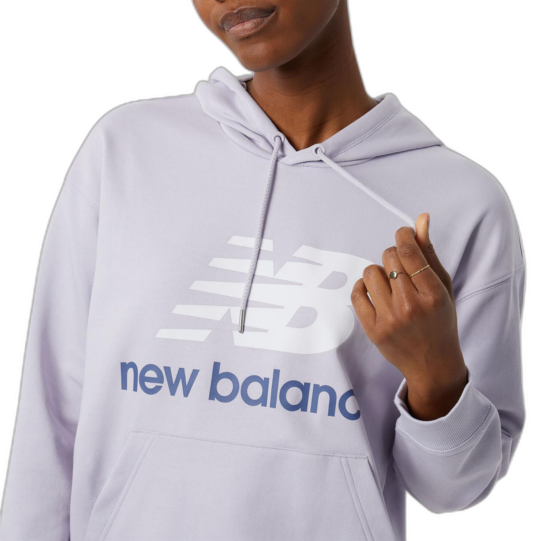 Damska bluza z kapturem New Balance Essentials Stacked Logo