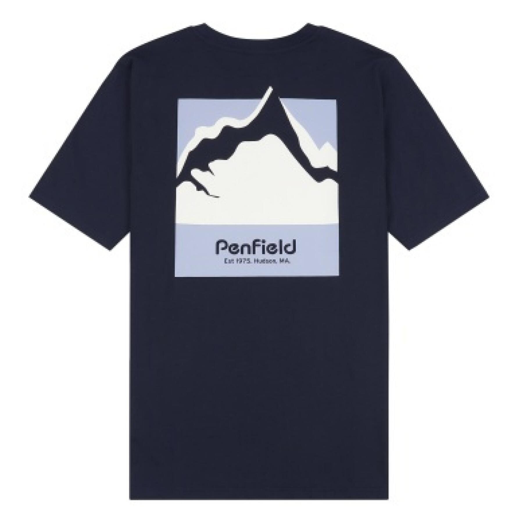 Damski T-shirt oversize Penfield montain graphic