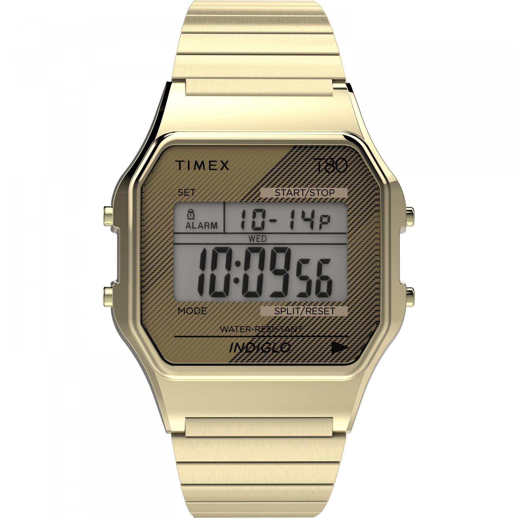 Oglądaj Timex T80 34 mm Bracelet extensible en acier inoxydable