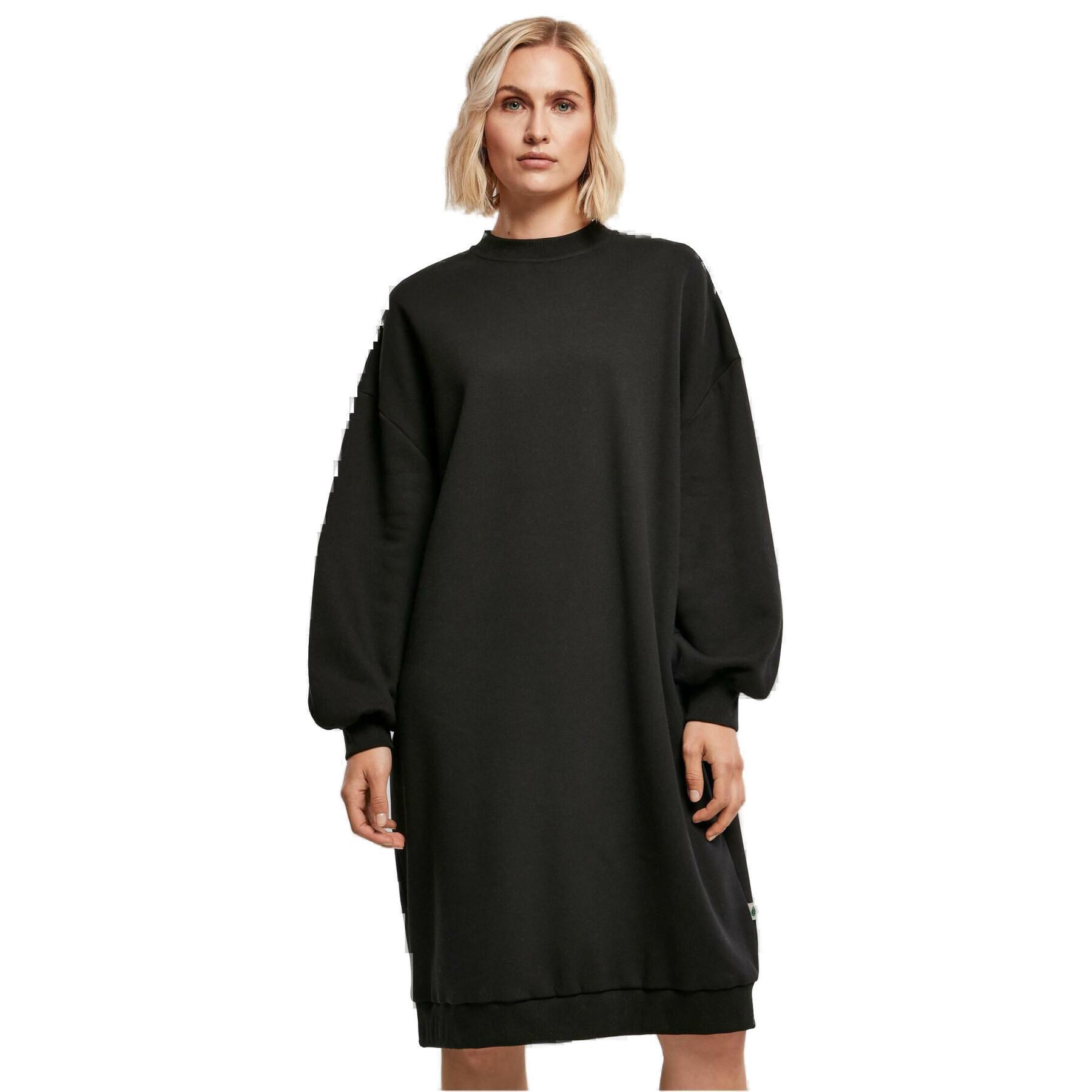 Damska sukienka swetrowa z okrągłym dekoltem o średniej długości Urban Classics Organic Oversized