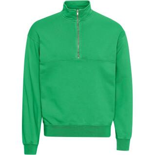 Bluza 1/4 zip Colorful Standard Organic kelly green