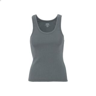 Koszulka damska z prążkowanego materiału Colorful Standard Organic storm grey