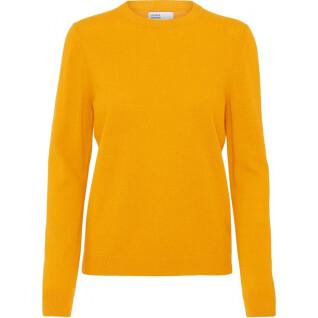 Damski wełniany sweter z okrągłym dekoltem Colorful Standard light merino burned yellow