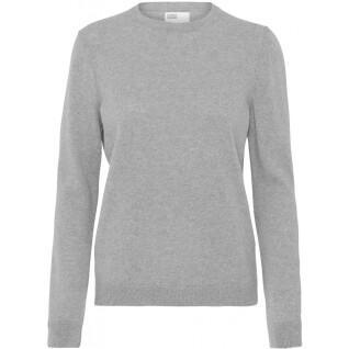 Damski wełniany sweter z okrągłym dekoltem Colorful Standard light merino heather grey