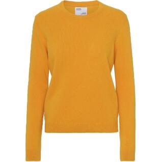 Damski wełniany sweter z okrągłym dekoltem Colorful Standard Classic Merino burned yellow