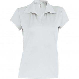 Damska sportowa koszulka polo z krótkim rękawem Proact blanc
