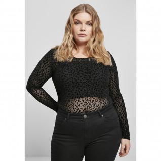 Body damskie Urban Classics flock lace (grandes tailles)