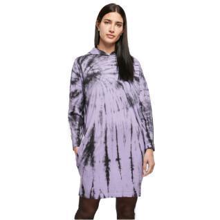 Sukienka z kapturem dla kobiet Urban Classics Oversized tie dye