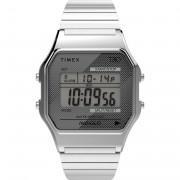 Oglądaj Timex T80 34 mm Bracelet extensible en acier inoxydable