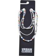Naszyjnik i bransoletka na kostkę z różnymi koralikami dla kobiet Urban Classics